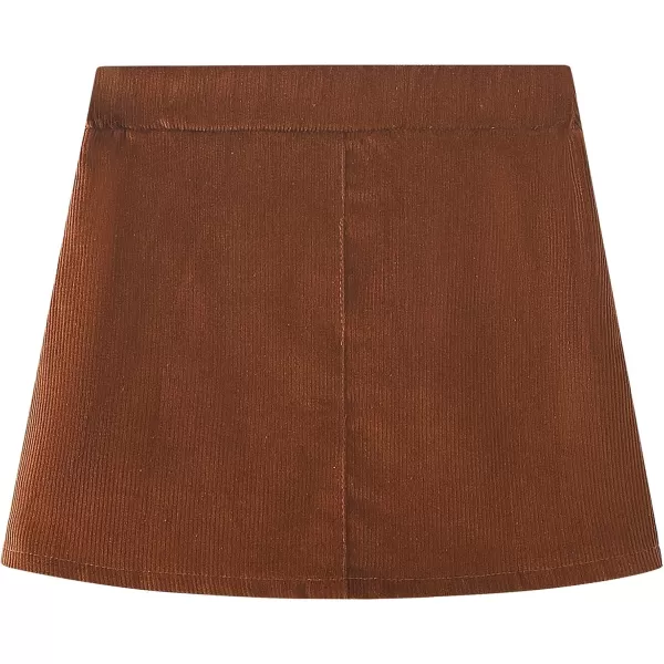 WELAKEN Girls and Toddlers Corduroy Short Mini SkirtAbrown
