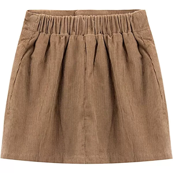 WELAKEN Girls and Toddlers Corduroy Short Mini SkirtAkhaki