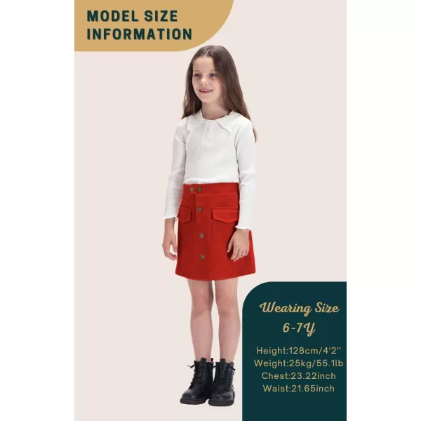 WELAKEN Girls and Toddlers Corduroy Short Mini SkirtHipred