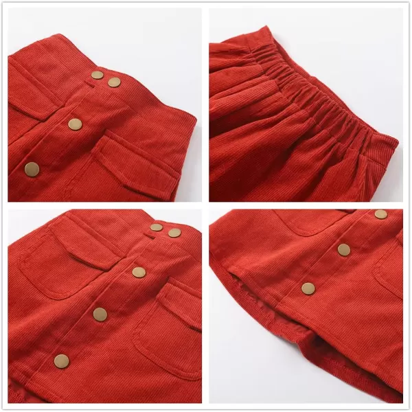 WELAKEN Girls and Toddlers Corduroy Short Mini SkirtHipred