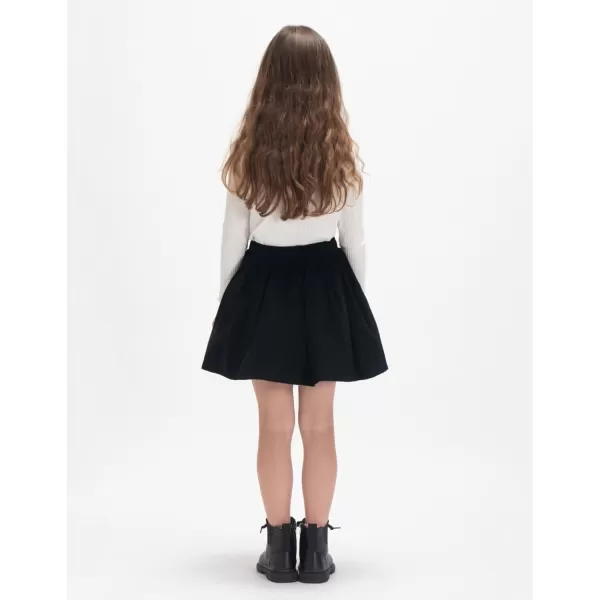 WELAKEN Girls and Toddlers Corduroy Short Mini SkirtPblack corduroy