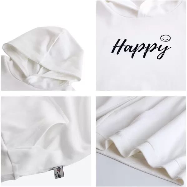 WELAKEN Loved Letter Print Sweatshirt for Baby Girl Toddler ampamp Kids Pullover HoodiesHappy white