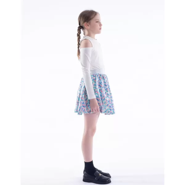WELAKEN Sequin Skirt for Girls Kids Elastic Waist ALine Sparlky Mini Skirt with LiningMermaids