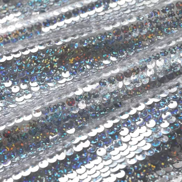 WELAKEN Sequin Skirt for Girls Kids Elastic Waist ALine Sparlky Mini Skirt with LiningSilver iridescent