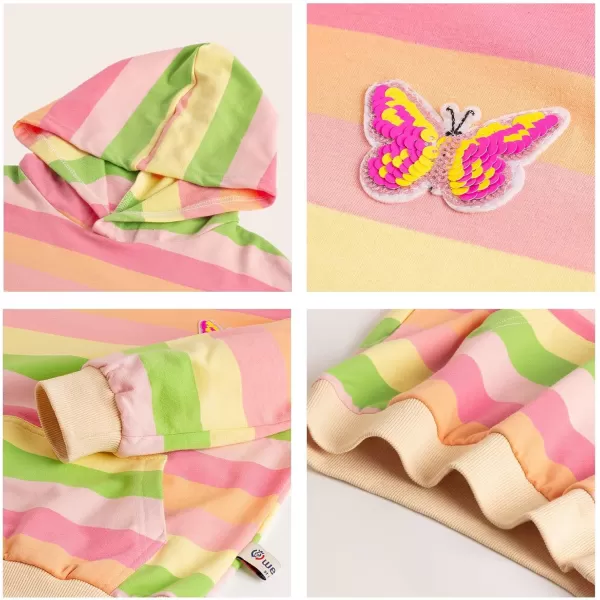 WELAKEN Unicorn Sweatshirts for Girls Toddler ampamp Kids II Little Girls Pullover Tops Sweaters ampamp HoodiesArainbow butterfly