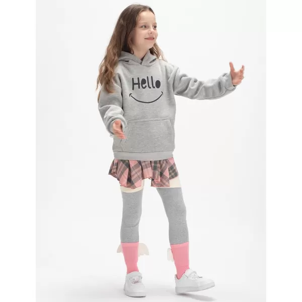WELAKEN Unicorn Sweatshirts for Girls Toddler ampamp Kids II Little Girls Pullover Tops Sweaters ampamp HoodiesFleecegrey hello