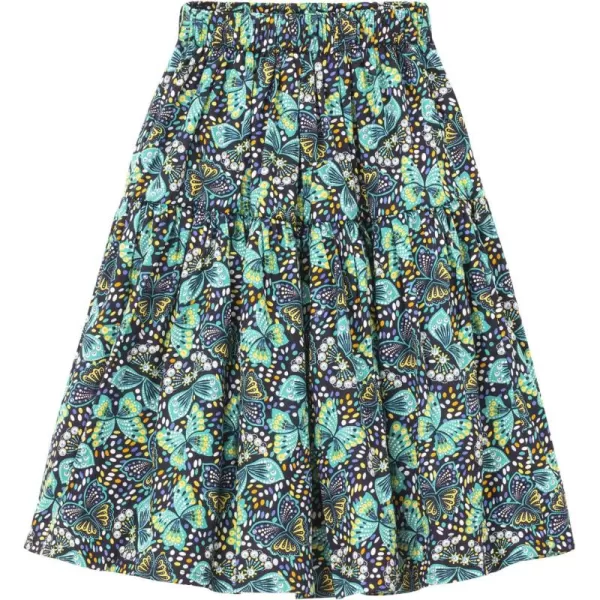 Floral Long Skirt for Girls Toddler ampamp Kids ampamp Teens II Girls ALine Maxi SkirtsBlack butterfly