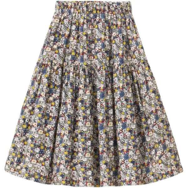 Floral Long Skirt for Girls Toddler ampamp Kids ampamp Teens II Girls ALine Maxi SkirtsBlue