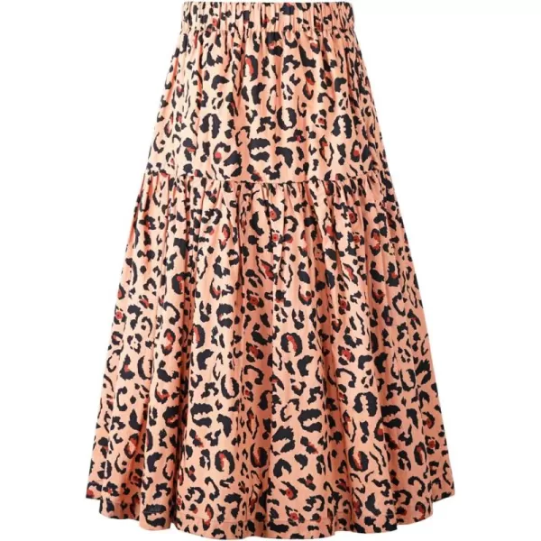 Floral Long Skirt for Girls Toddler ampamp Kids ampamp Teens II Girls ALine Maxi SkirtsLeopard