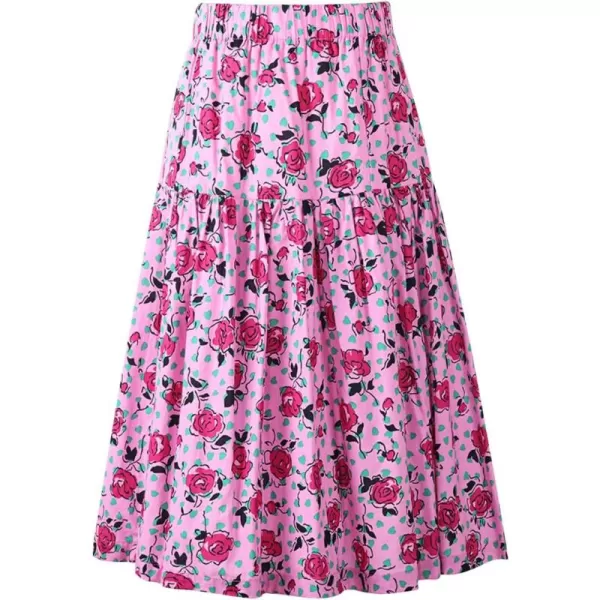 Floral Long Skirt for Girls Toddler ampamp Kids ampamp Teens II Girls ALine Maxi SkirtsRose pink
