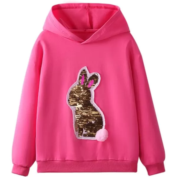 WELAKEN Girls Hoodies Sweatshirts Long Sleeves Pullover TopsHot Pink