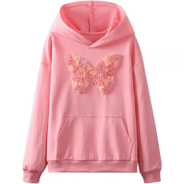 WELAKEN Girls Hoodies Sweatshirts Long Sleeves Pullover TopsPatchbutterfly