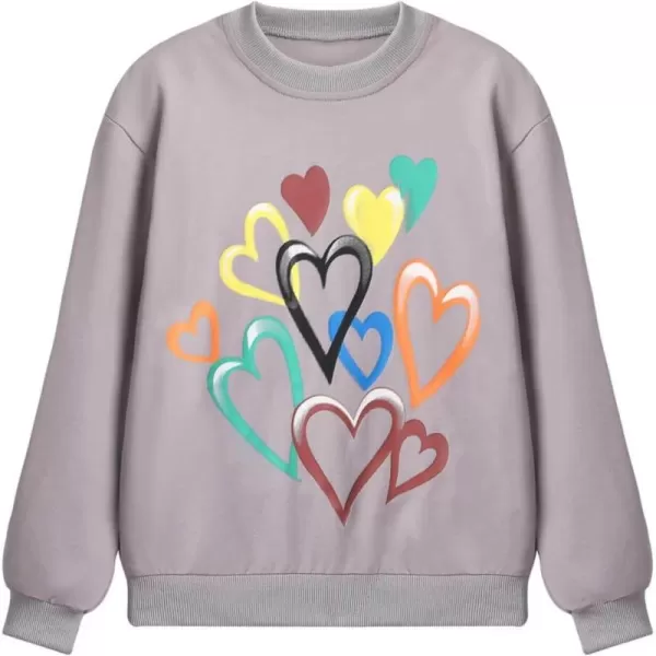 WELAKEN Girls Sweatshirts Long Sleeve Pullover Crewneck Tops ShirtsHeart