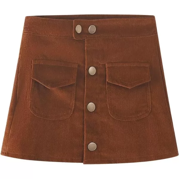 WELAKEN Girls and Toddlers Corduroy Short Mini SkirtAbrown