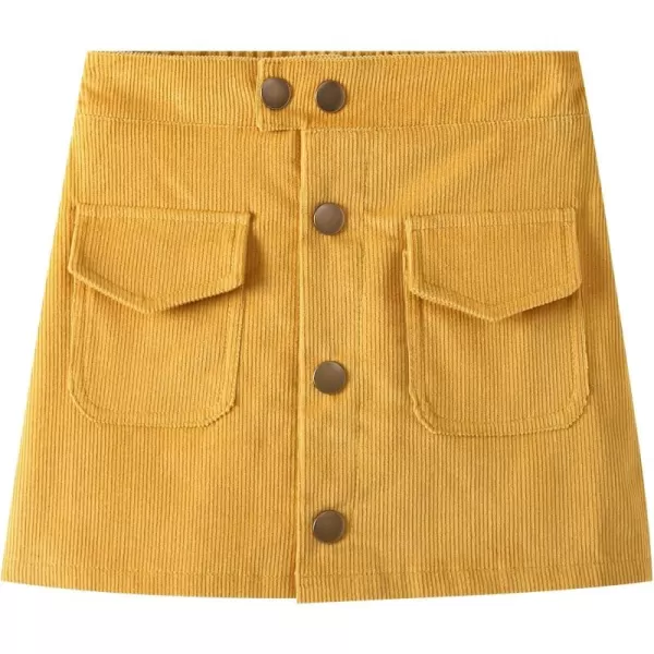 WELAKEN Girls and Toddlers Corduroy Short Mini SkirtAginger