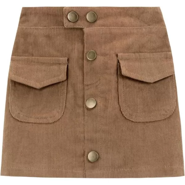 WELAKEN Girls and Toddlers Corduroy Short Mini SkirtAkhaki