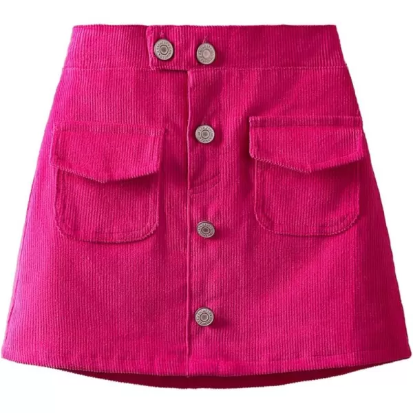 WELAKEN Girls and Toddlers Corduroy Short Mini SkirtHot Pink