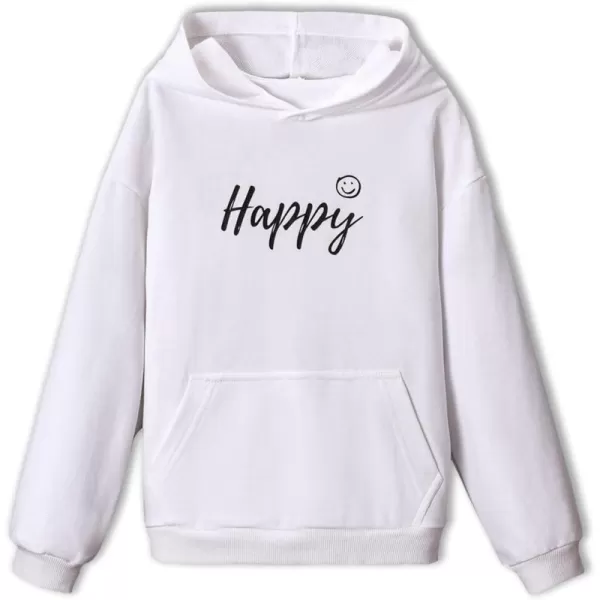WELAKEN Loved Letter Print Sweatshirt for Baby Girl Toddler ampamp Kids Pullover HoodiesHappy white