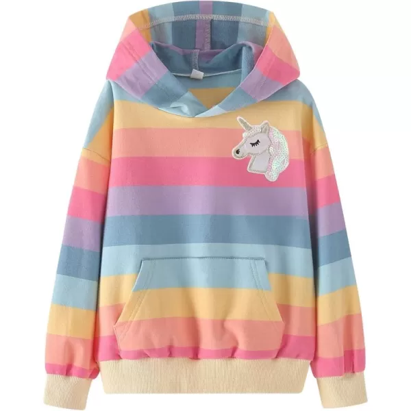 WELAKEN Unicorn Sweatshirts for Girls Toddler ampamp Kids II Little Girls Pullover Tops Sweaters ampamp HoodiesArainbow