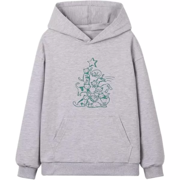 WELAKEN Unicorn Sweatshirts for Girls Toddler ampamp Kids II Little Girls Pullover Tops Sweaters ampamp HoodiesCatsdeep Grey