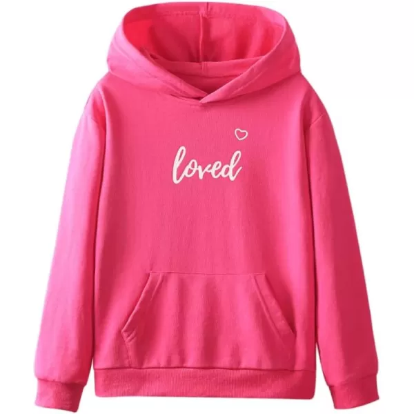 WELAKEN Unicorn Sweatshirts for Girls Toddler ampamp Kids II Little Girls Pullover Tops Sweaters ampamp HoodiesLovedhot Pink