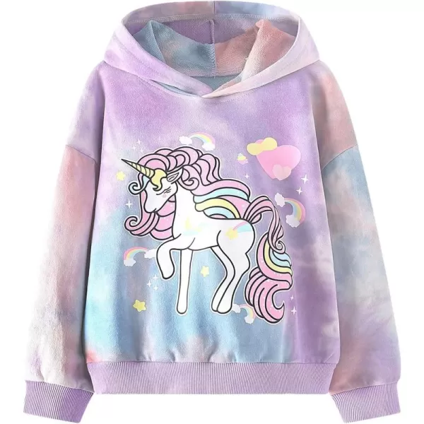 WELAKEN Unicorn Sweatshirts for Girls Toddler ampamp Kids II Little Girls Pullover Tops Sweaters ampamp HoodiesTiedye Unicorna