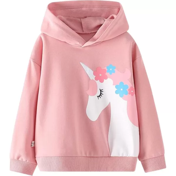 WELAKEN Unicorn Sweatshirts for Girls Toddler ampamp Kids II Little Girls Pullover Tops Sweaters ampamp HoodiesUnicornpink