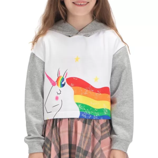 WELAKEN Unicorn Sweatshirts for Girls Toddler ampamp Kids II Little Girls Pullover Tops Sweaters ampamp HoodiesWhite unicorn