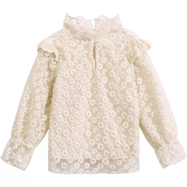 Lace Blouses for Girls Kids ampamp Toddler  Children Female Tops ShirtWhite