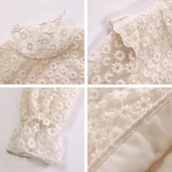 Lace Blouses for Girls Kids ampamp Toddler  Children Female Tops ShirtWhite