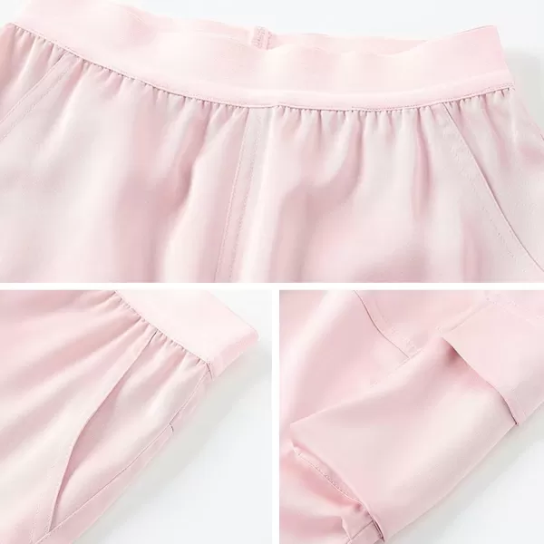 Lightweight Silky Jogger Pants for Girls Kids ampamp Toddler Warm Weather Cargo Loose High Waisted PantsPink