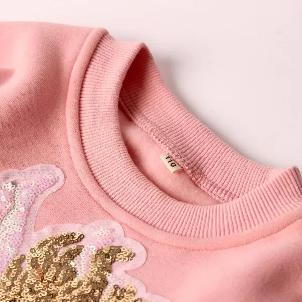 WELAKEN Fleece Sequin Unicorn Sweatshirts for Baby Girls Toddler ampamp Kids Pullover Tops