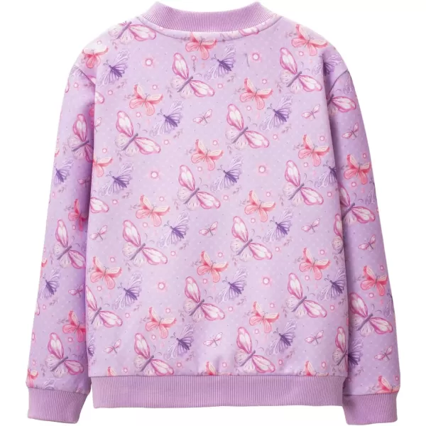 WELAKEN Floral Jacket for Girls Kids ampamp Toddler II Little Girls Lightweight Jackets OuterwearPurple butterfly