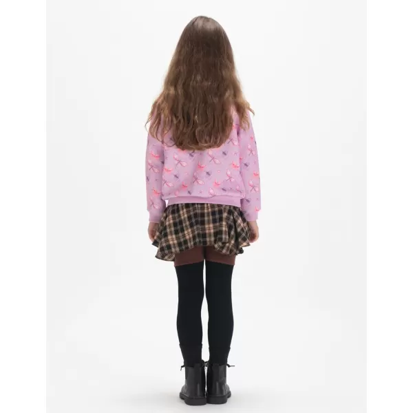 WELAKEN Floral Jacket for Girls Kids ampamp Toddler II Little Girls Lightweight Jackets OuterwearPurple butterfly