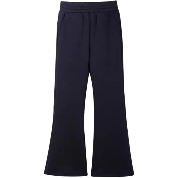 WELAKEN Girls Flare Sweatpants Elastic Waist Bootcut Casual Jogger Pants with PocketsBlack