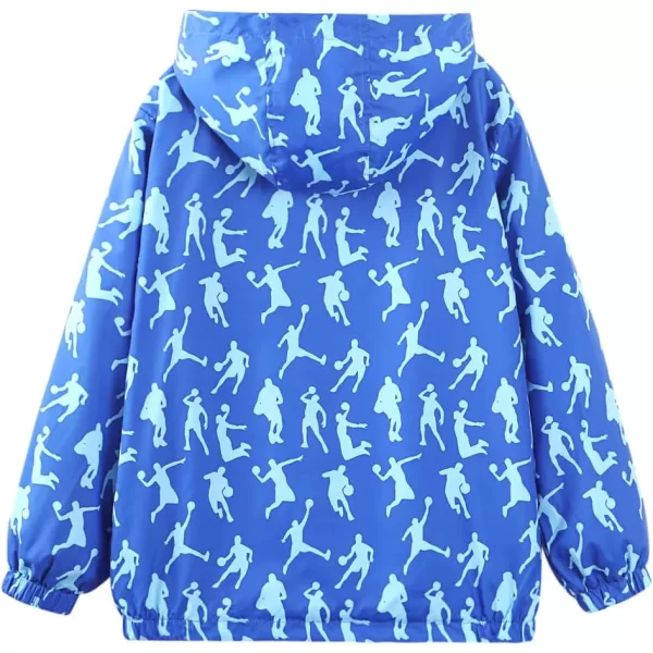 WELAKEN Lightweight Jacket for Boys Kids ampamp Toddler II Girls Print Waterresistant JacketBlue sports