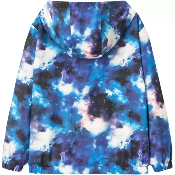 WELAKEN Lightweight Jacket for Boys Kids ampamp Toddler II Girls Print Waterresistant JacketBlue tiedye