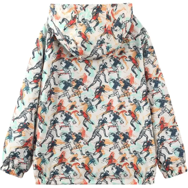 WELAKEN Lightweight Jacket for Boys Kids ampamp Toddler II Girls Print Waterresistant JacketOrange sports