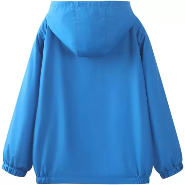 WELAKEN Lightweight Jacket for Boys Kids ampamp Toddler II Girls Print Waterresistant JacketPblue