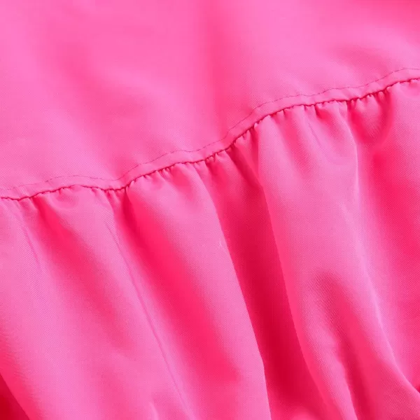 WELAKEN Lightweight Multiple Pockets Zip Up Bomber Jacket for Girls Toddler ampamp Kids II Little Girls Casual Flight Crop JacketFlight hot Pink