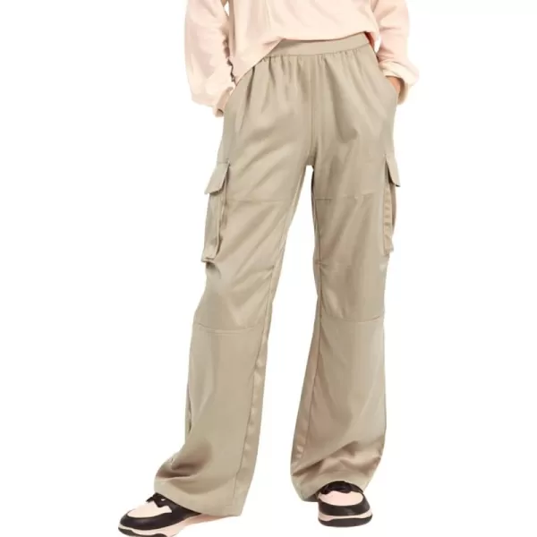 Lightweight Silky Jogger Pants for Girls Kids ampamp Toddler Warm Weather Cargo Loose High Waisted PantsBright Khaki