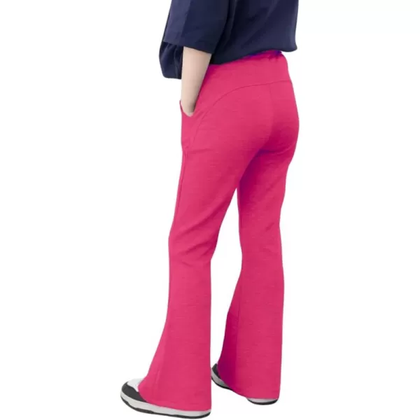 WELAKEN Girls Flare Sweatpants Elastic Waist Bootcut Casual Jogger Pants with PocketsHot Pink