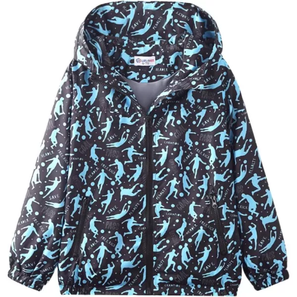 WELAKEN Lightweight Jacket for Boys Kids ampamp Toddler II Girls Print Waterresistant JacketBlack sprots