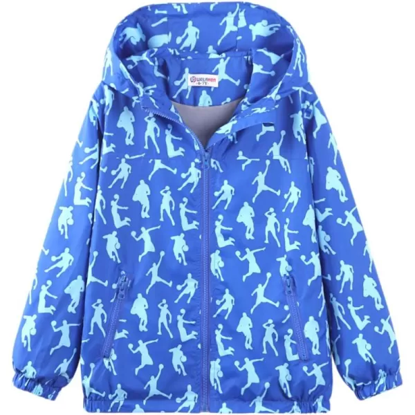 WELAKEN Lightweight Jacket for Boys Kids ampamp Toddler II Girls Print Waterresistant JacketBlue sports