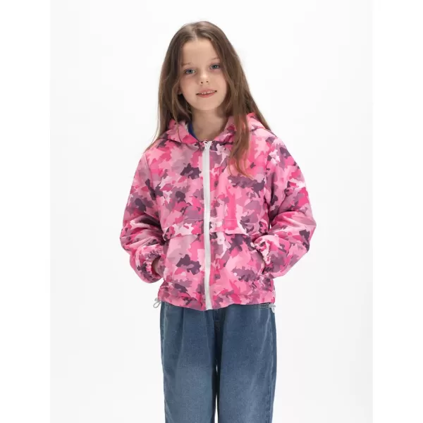 WELAKEN Fleece lined Jackets with WaterResistance Frabic for Kids ampamp Toddler II Girls Rain Jacket ampamp coatsCamouflage