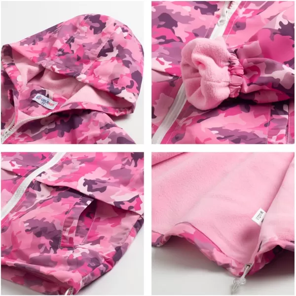 WELAKEN Fleece lined Jackets with WaterResistance Frabic for Kids ampamp Toddler II Girls Rain Jacket ampamp coatsCamouflage