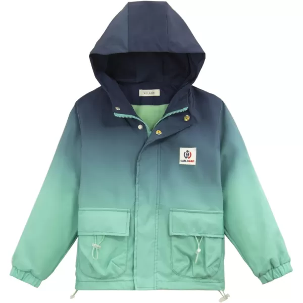 WELAKEN Fleece lined Jackets with WaterResistance Frabic for Kids ampamp Toddler II Girls Rain Jacket ampamp coatsGreen
