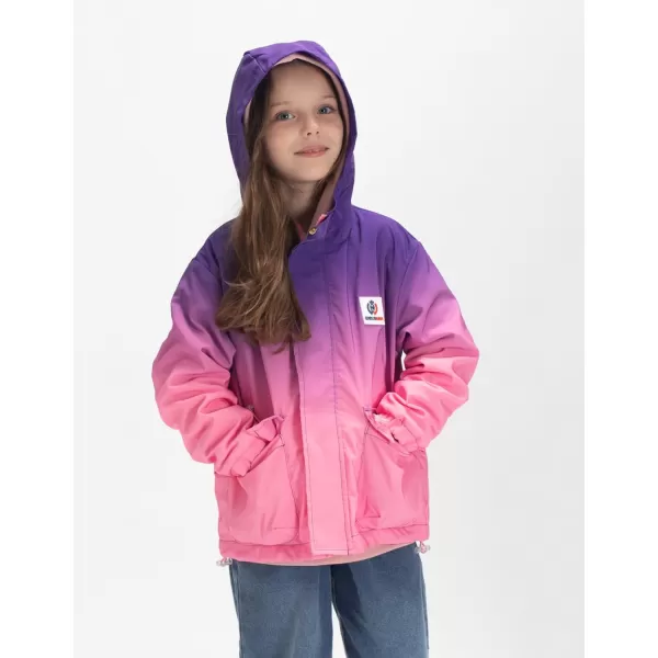 WELAKEN Fleece lined Jackets with WaterResistance Frabic for Kids ampamp Toddler II Girls Rain Jacket ampamp coatsPink