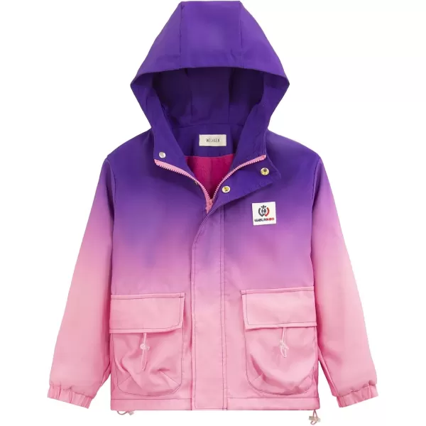 WELAKEN Fleece lined Jackets with WaterResistance Frabic for Kids ampamp Toddler II Girls Rain Jacket ampamp coatsPink
