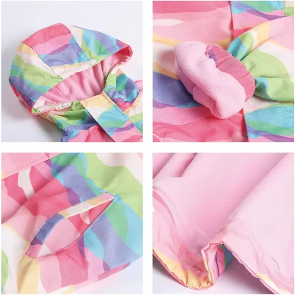 WELAKEN Fleece lined Jackets with WaterResistance Frabic for Kids ampamp Toddler II Girls Rain Jacket ampamp coatsRainbow Camouflage